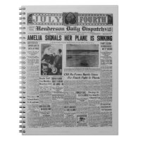 Historia de periódico de época de Amelia Earhart