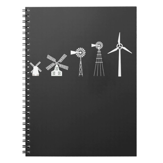 Cuaderno Historia de turbinas eólicas Ambiente de Energía L (Frente)