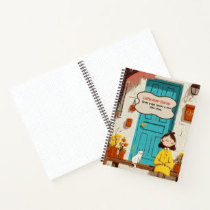 Cuaderno Historias de Puerta Pequeña Niña Bonita y Gato Bla