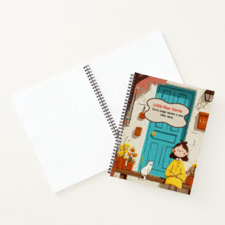 Cuaderno Historias de Puerta Pequeña Niña Bonita y Gato Bla