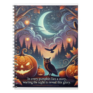 Cuaderno Historias ocultas de calabazas de Halloween