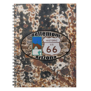 Cuaderno ~ histórico Bellemonte, Arizona de la ruta 66