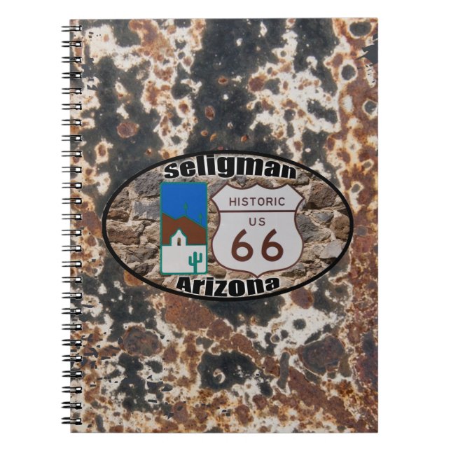 Cuaderno ~ histórico Seligman, Arizona de la ruta 66 (Frente)