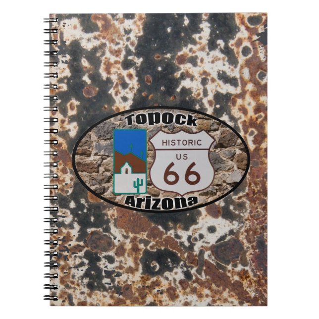 Cuaderno ~ histórico Topock, Arizona de la ruta 66 (Frente)