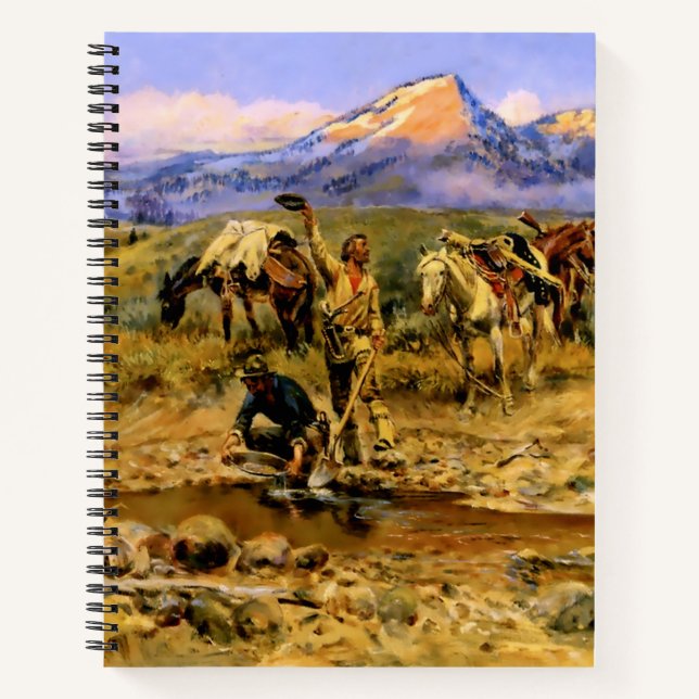 Cuaderno "Hitting Pay Dirt" de Charles M Russell (Anverso)