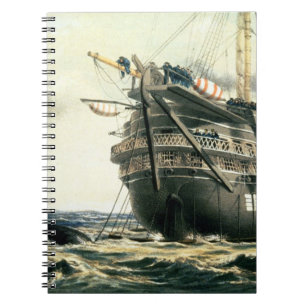 Cuaderno HMS Agamemnon que pone el cable atlántico
