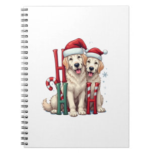 Cuaderno Ho Ho Ho Gran Pirineo Amante Perro Navidad Santa