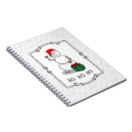 Cuaderno Ho Ho Ho Ho Ho Feliz Navidad Santa Cute Snowman