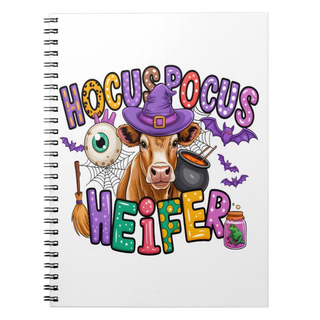 Cuaderno Hocus Pocus Heifer Halloween Cow (Frente)