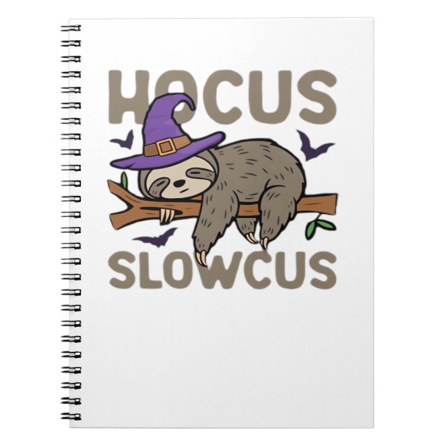 Cuaderno Hocus Slowcus Funny Halloween Sloth Classic T-Shir (Frente)