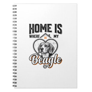 Cuaderno Hogar Es Donde Está Mi Beagle Diseño Vintage De Pe