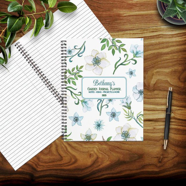 Cuaderno Hogar floral acuático y espiral de jardines (Subido por el creador)