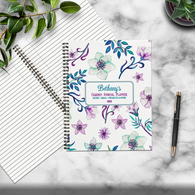 Cuaderno Hogar y Jardín con Flora de Acuarela (Subido por el creador)