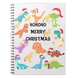 Cuaderno HoHoHo Feliz Navidad Dinosaurio