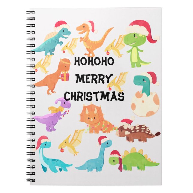 Cuaderno HoHoHo Feliz Navidad Dinosaurio   (Frente)