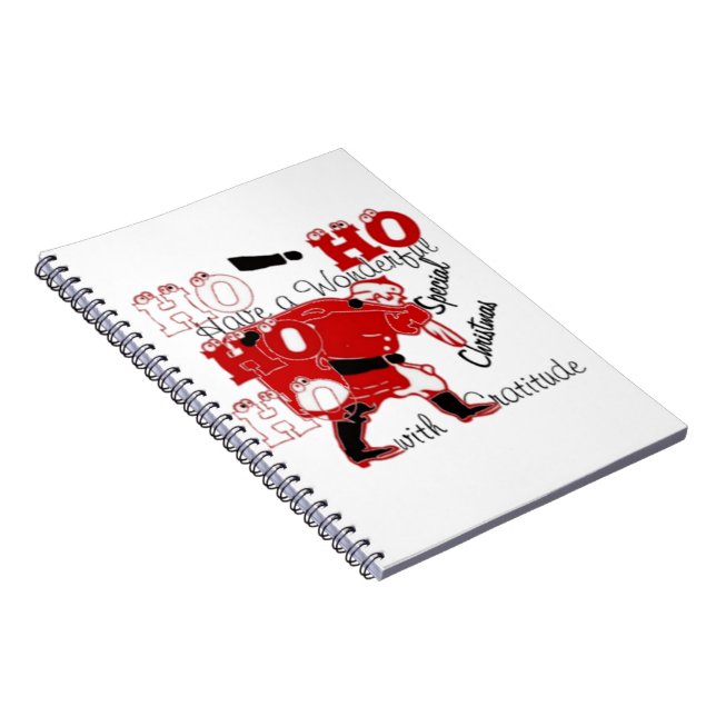 Cuaderno HOHOHOHO Tiene Navidades maravillosos con gratitud (Lado Derecho)