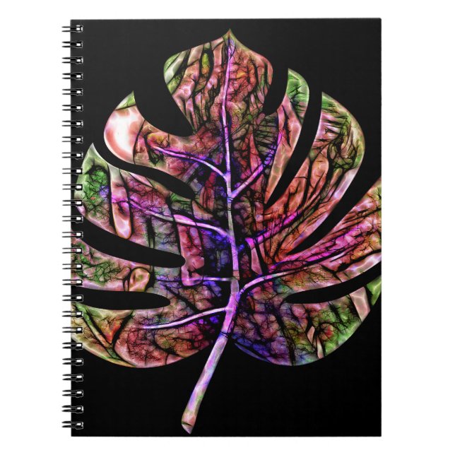 Cuaderno Hoja Brillante Neon Tropical (Frente)