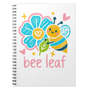Cuaderno Hoja de abeja Cree Salva a las abejas para una est