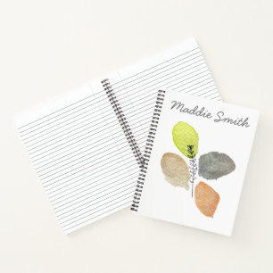 Cuaderno Hoja de acuarela estética moderna