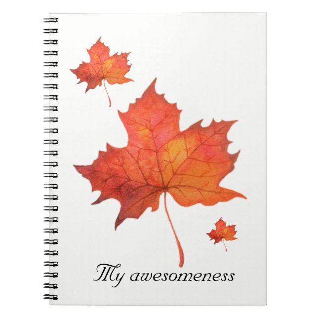Cuaderno Hoja de arce de la acuarela (Frente)