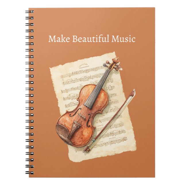 Cuaderno Hoja de música de violín (Frente)