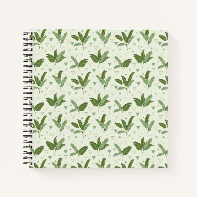 Cuaderno Hoja de plátano con triángulos (Anverso)