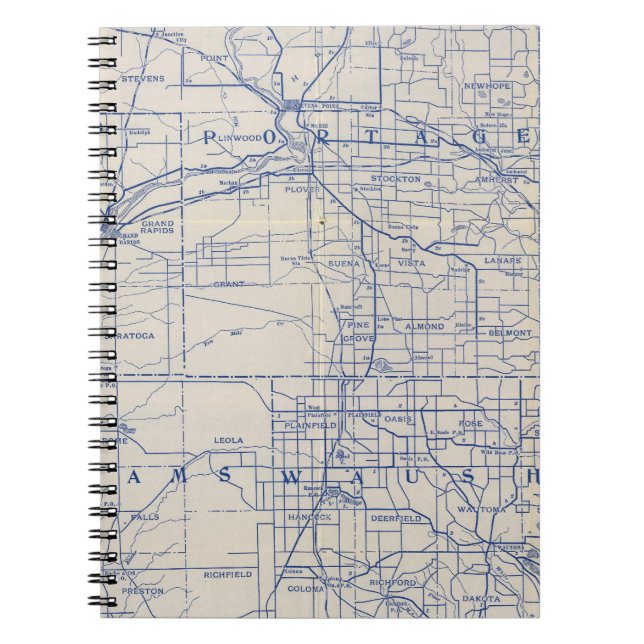 Cuaderno Hoja de ruta para bicicletas de Wisconsin 2 (Frente)