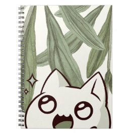 Cuaderno Hoja verde con gato | amantes de las mascotas | de