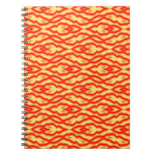 Cuaderno Hojas abstractas amarillas y rojas