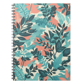 Cuaderno Hojas abstractas de camuflaje