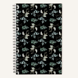 Cuaderno Hojas botánicas verdes de moda