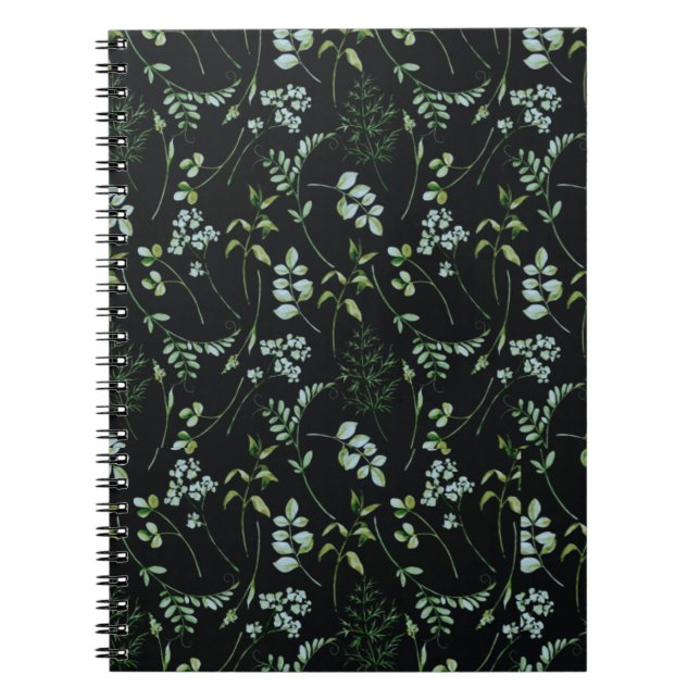 Cuaderno Hojas de agua Eucalyptus Greenery (Frente)