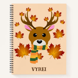 Cuaderno Hojas de arce de ciervo de otoño