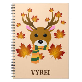 Cuaderno Hojas de arce de ciervo de otoño