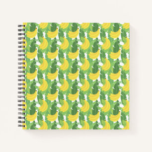 Cuaderno Hojas De Banano Y Patrón De Frutas