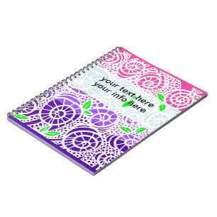 Cuaderno Hojas de garabato de primavera y cáscaras de carac