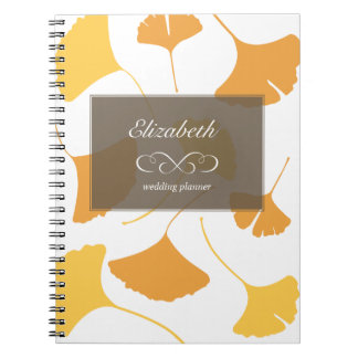Cuaderno Hojas de ginkgo que caen planificador personalizad