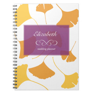 Cuaderno Hojas de ginkgo que caen planificador personalizad