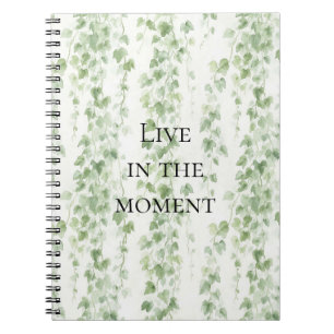 Cuaderno Hojas de hiedra verde romántica