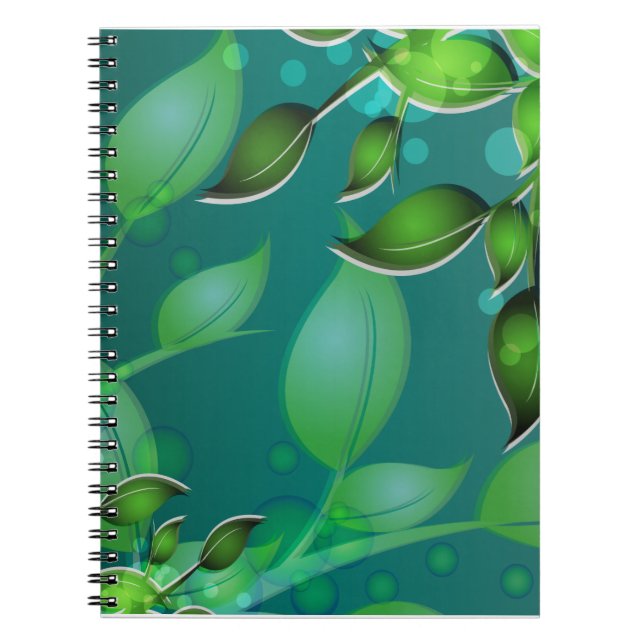 Cuaderno Hojas de jardín frescas (Frente)