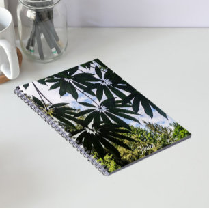 Cuaderno Hojas de la planta de Schefflera Floral