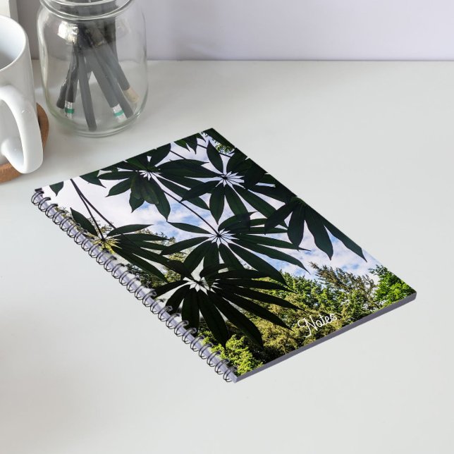 Cuaderno Hojas de la planta de Schefflera Floral (In Situ)