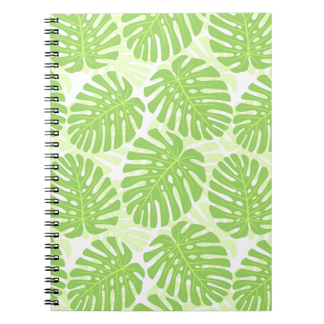 Cuaderno Hojas De La Planta Tropical - Modelo Monstera (Frente)