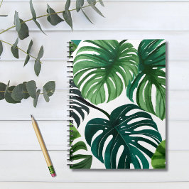 Cuaderno Hojas de Monstera Acuarela