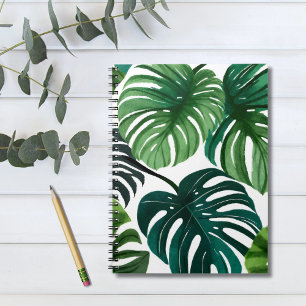 Cuaderno Hojas de Monstera Acuarela