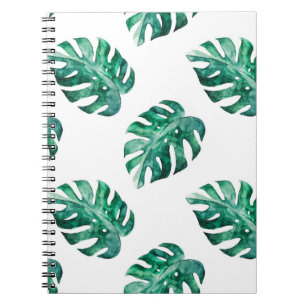 Cuaderno Hojas de monstera. Patrón de ilustracion tropical