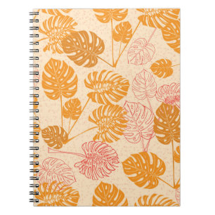 Cuaderno Hojas de monstera: silueta tropical sin soldadura