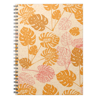 Cuaderno Hojas de monstera: silueta tropical sin soldadura