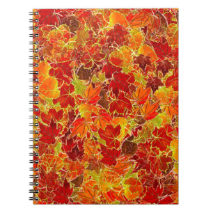 Cuaderno hojas de otoño