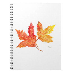 Cuaderno Hojas de otoño acuarela